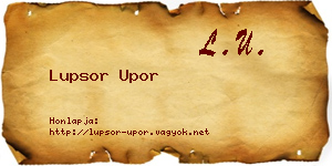 Lupsor Upor névjegykártya